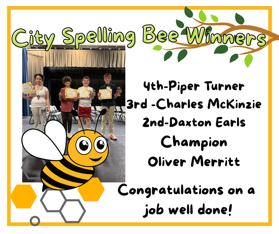 City Spelling Bee Winners!