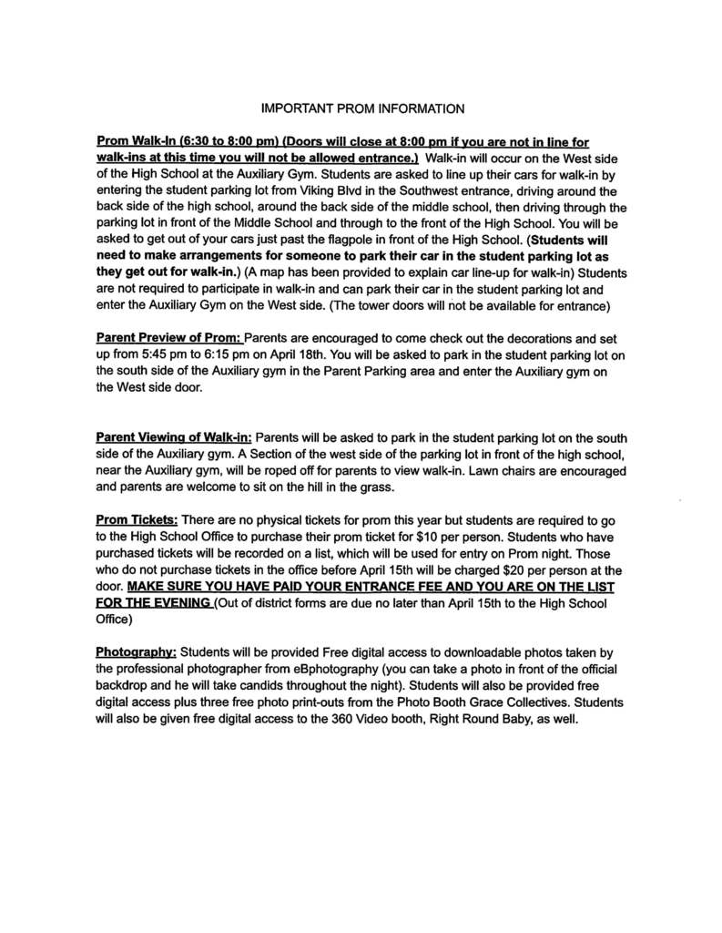 Prom Information