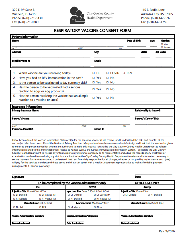 Vaccine Form