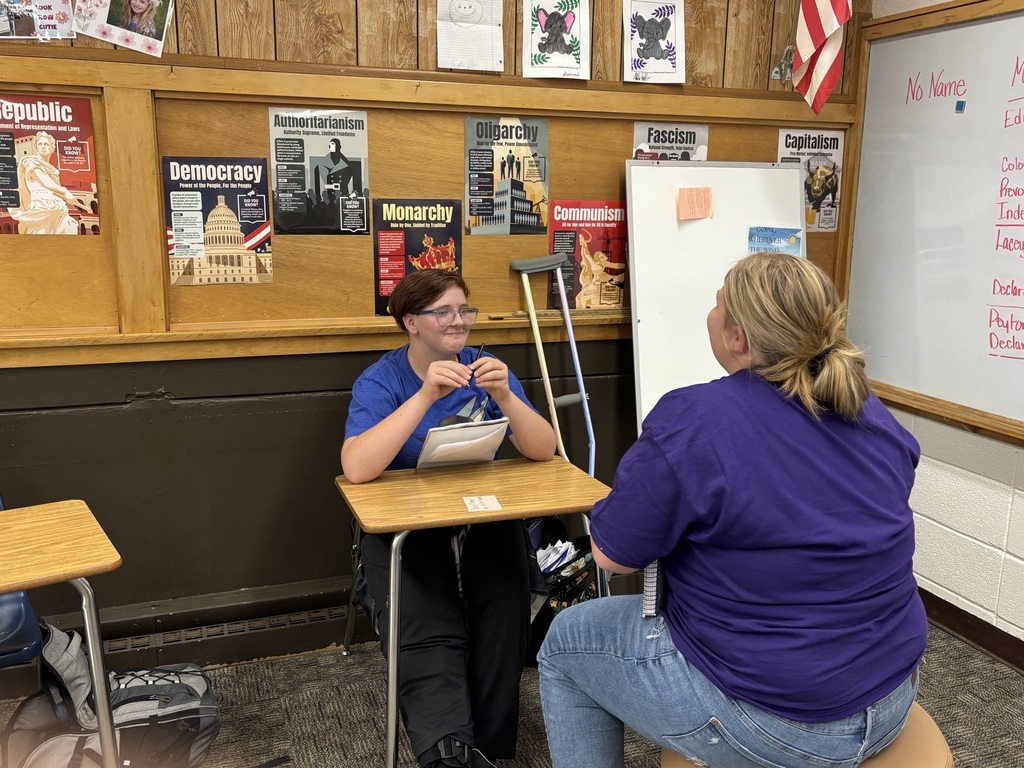 Students practiced their interview skills with each other!