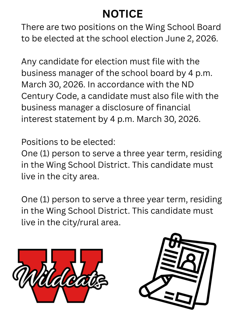 School Board Filing Notice