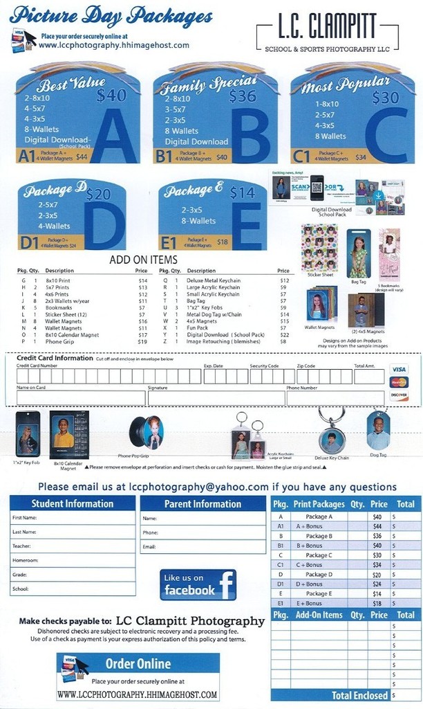 School Pic order form