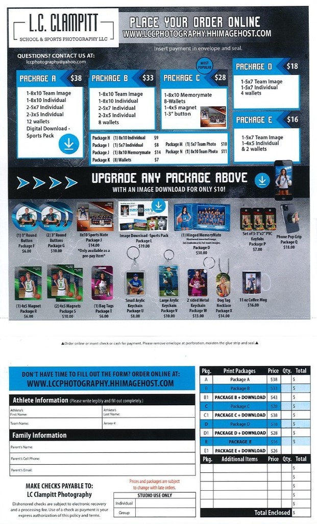 Sports order form