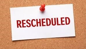 Track rescheduled