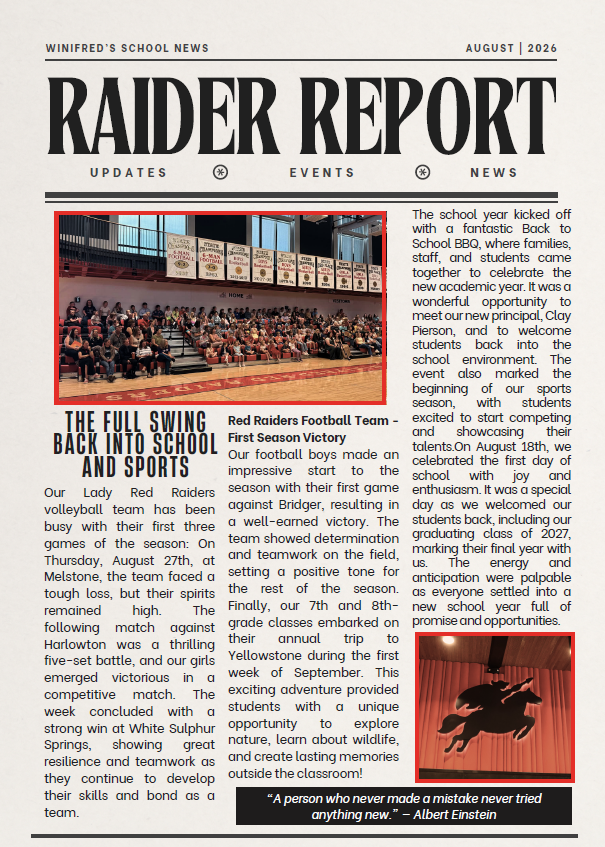 August Red Raider Report