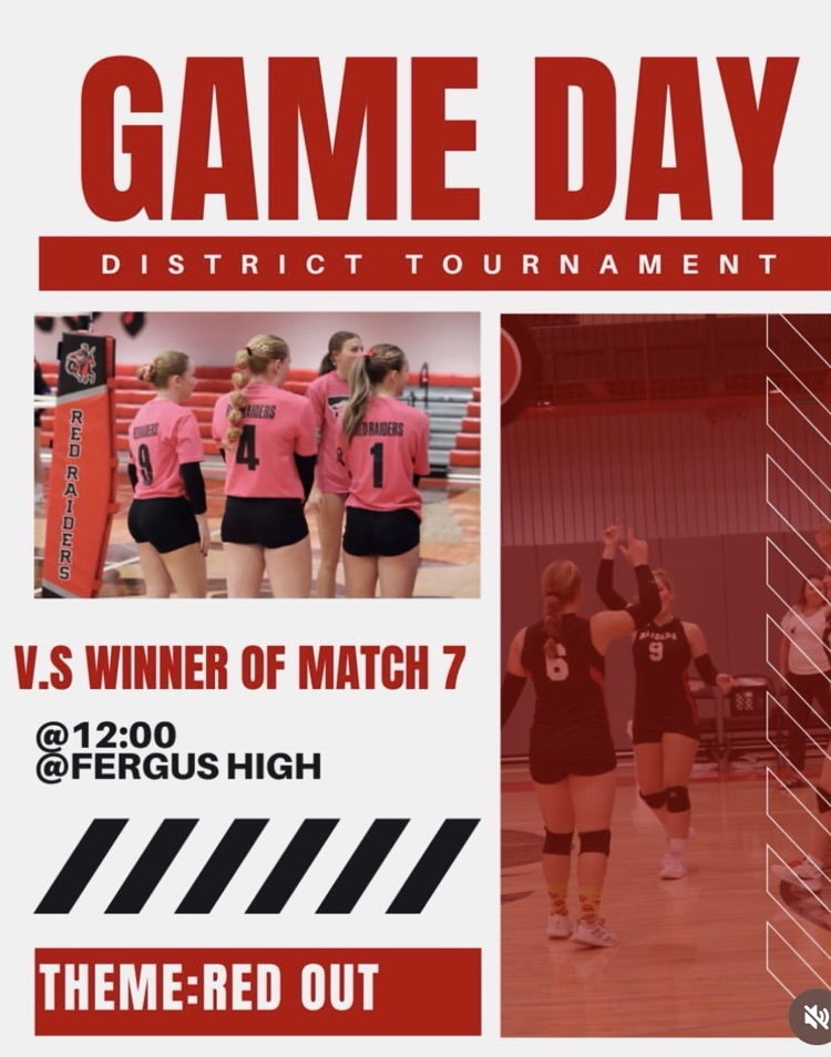 district volleyball theme day- red out