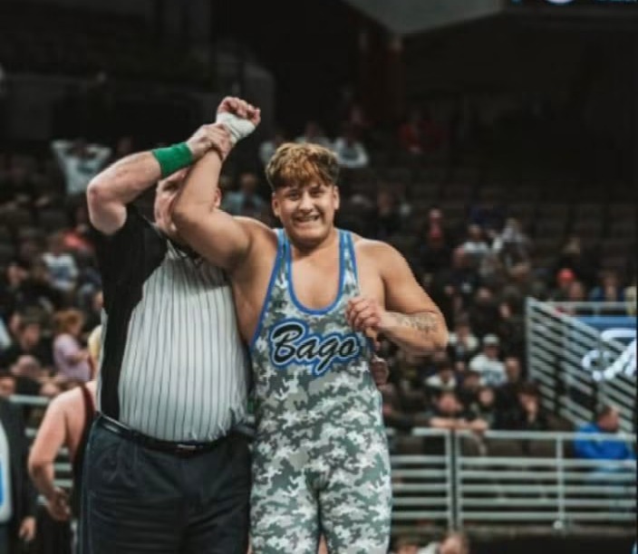 Jared winning his match