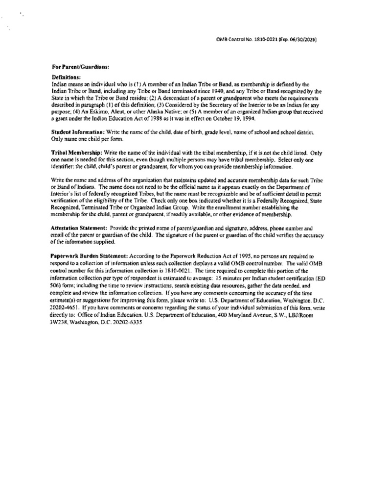 information regarding Title VI form