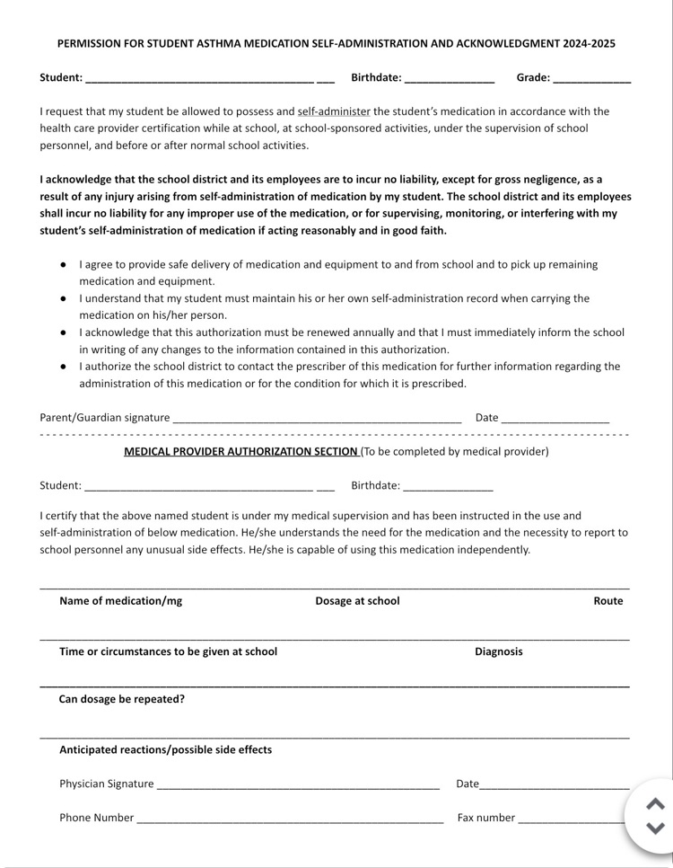 Prescription form