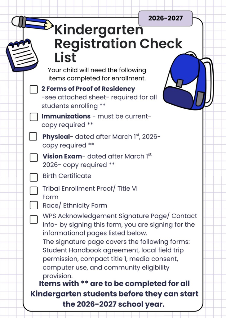 Registration Checklist