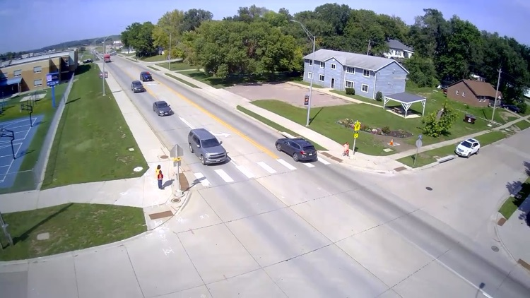 overhead image of traffic