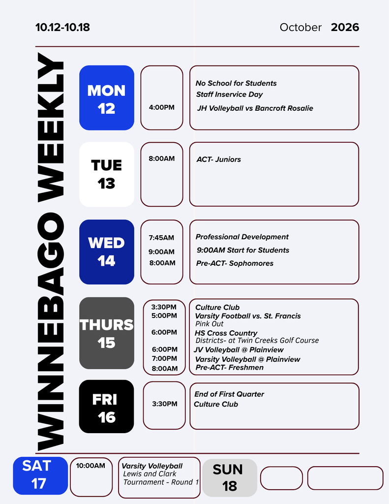 Winnebago Weekly 10.12-10.18