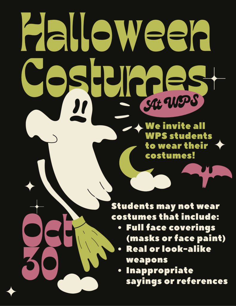 Halloween Costumes at WPS flyer