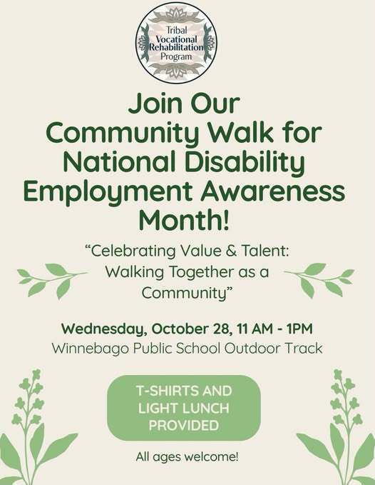 Community walk for national disability employment awareness month