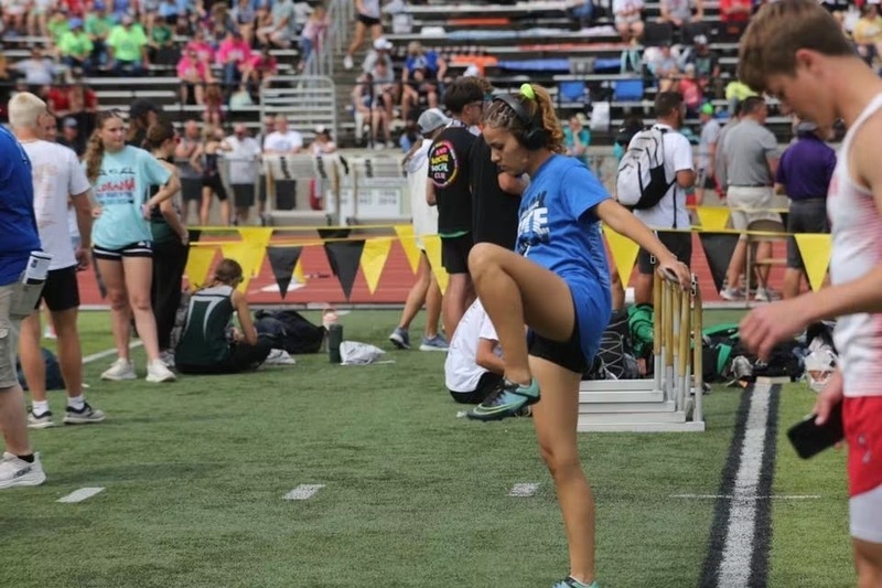 Gianna warming up