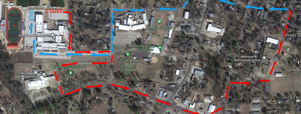 Homecoming Parade Route 2025