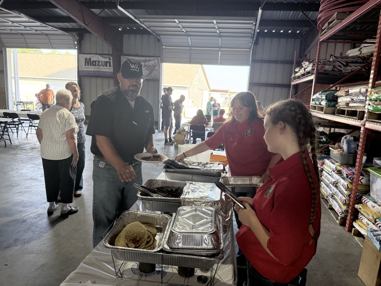 serving food