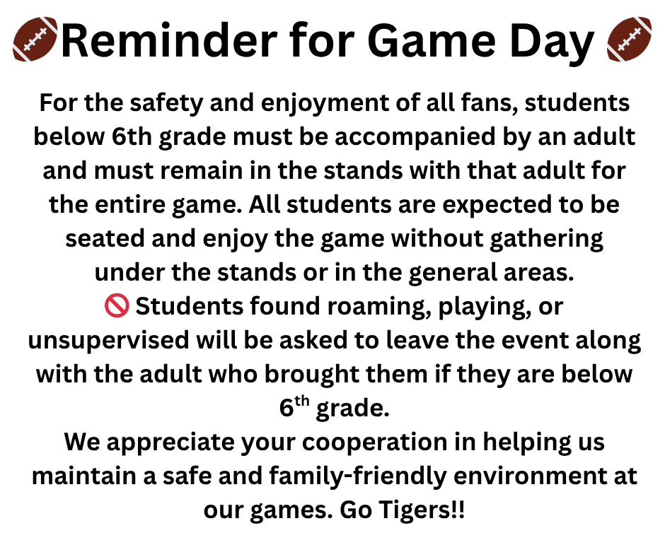 Game Day Reminder