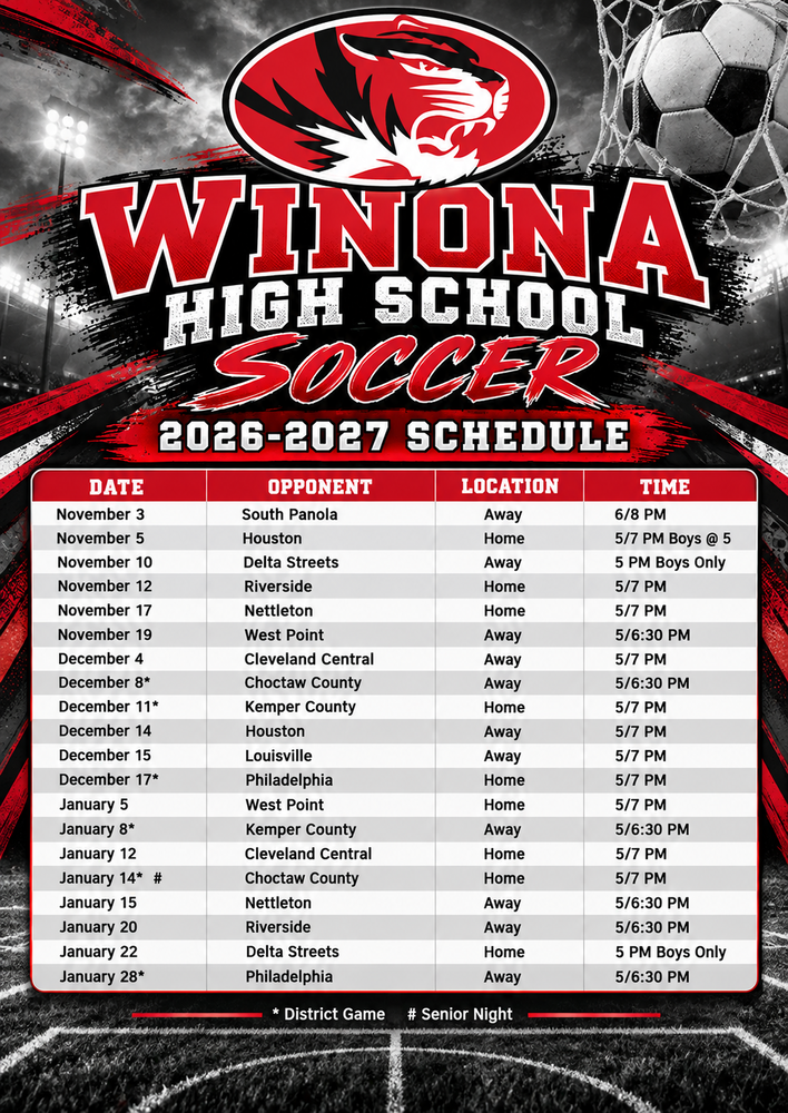 26-27 Soccer Schedule