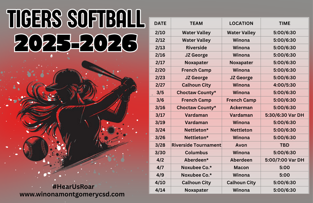 Softball Schedule