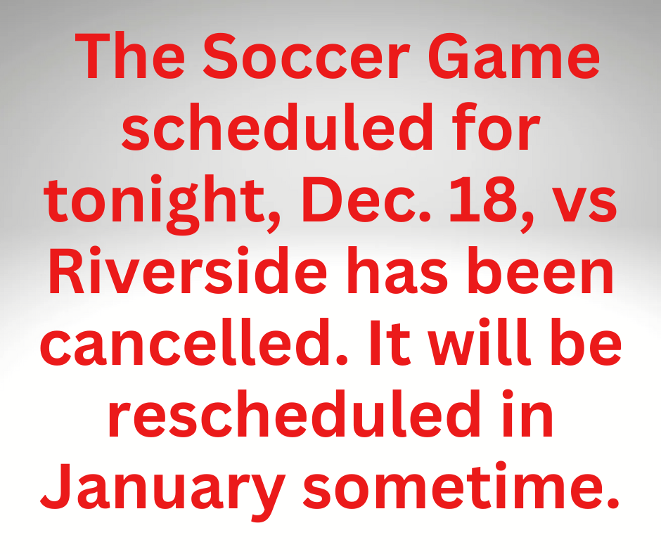 Soccer Postponed
