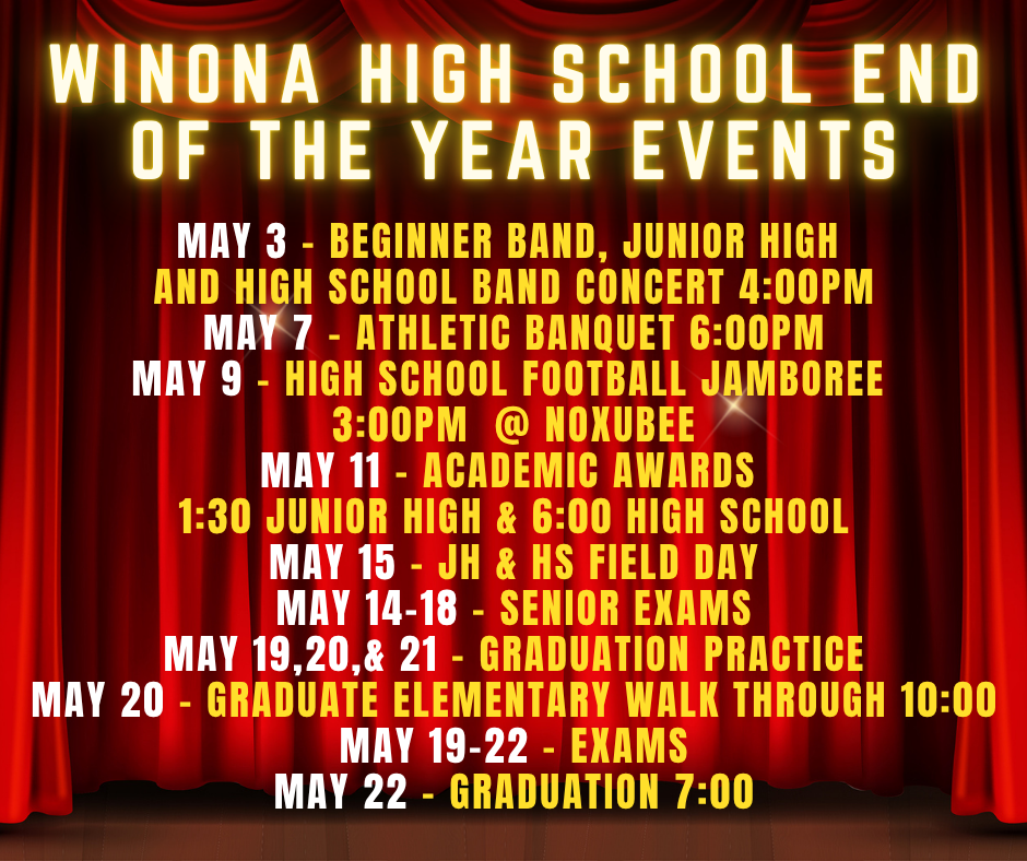 End of Year Important Dates