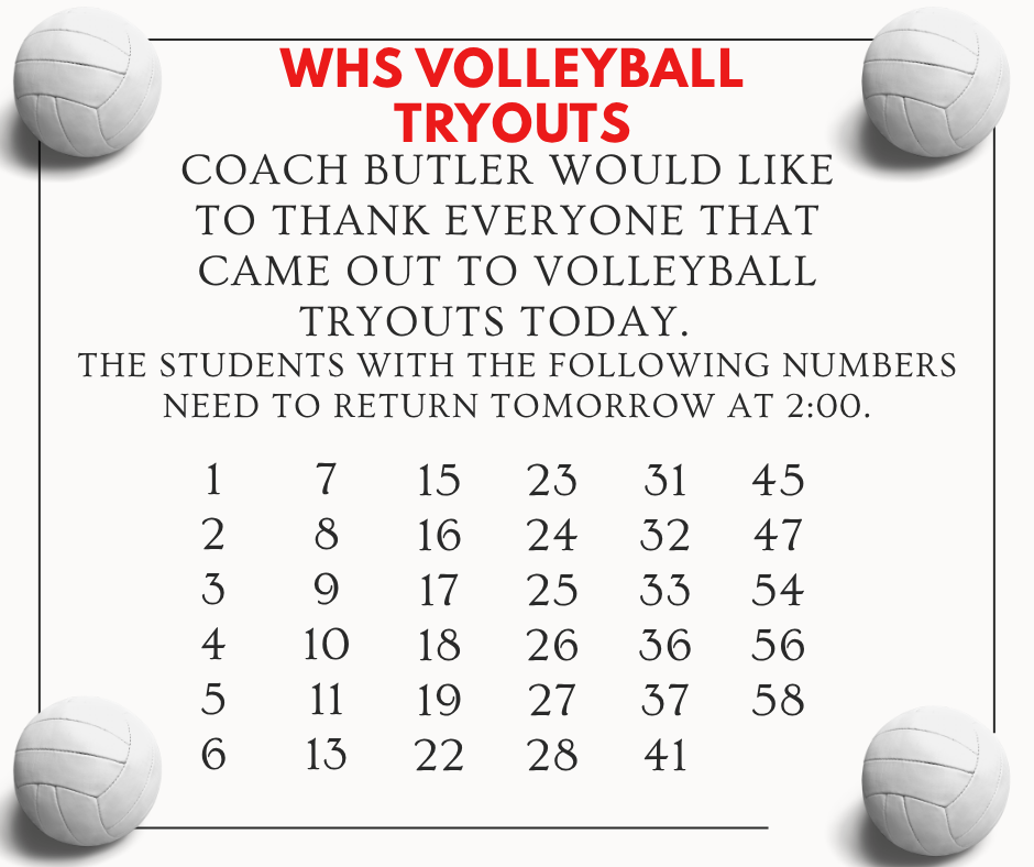 Volleyball Tryout Announcement