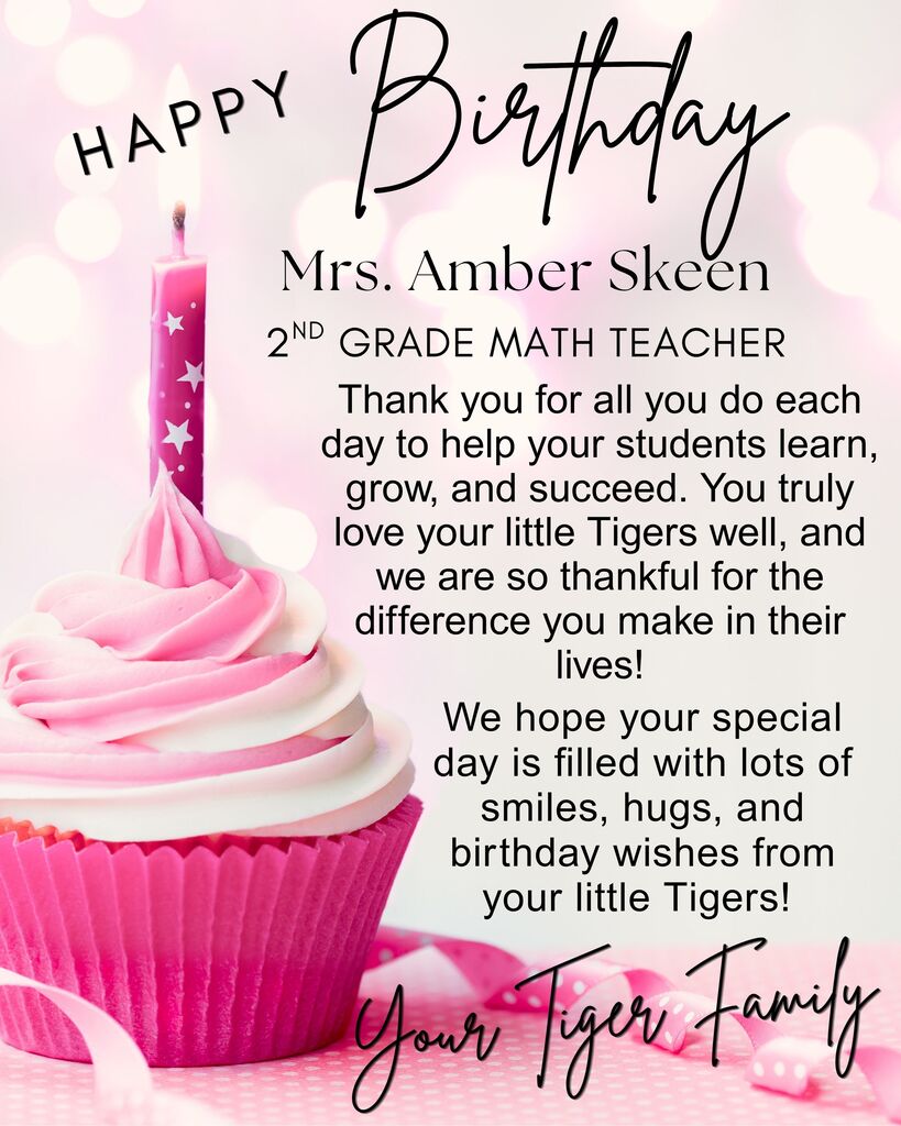 A cupcake with pink frosting and a candle on top. Text reads "Happy Birthday" and "Thank you for all you do."