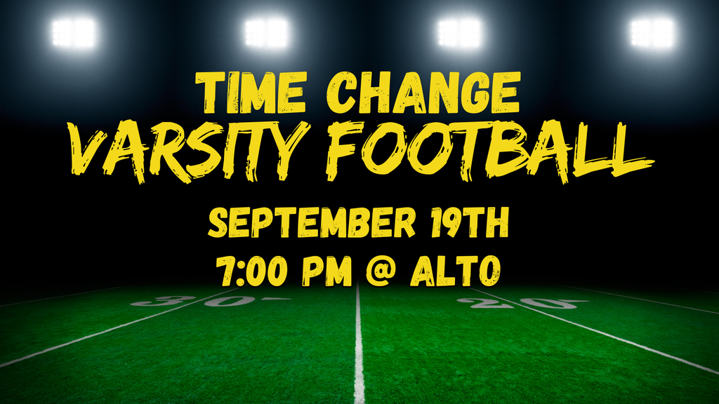 Varsity Football Time Change