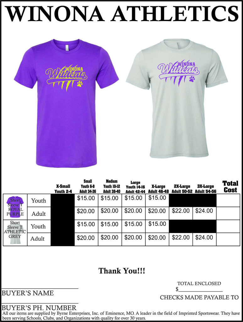 Wildcat shirts