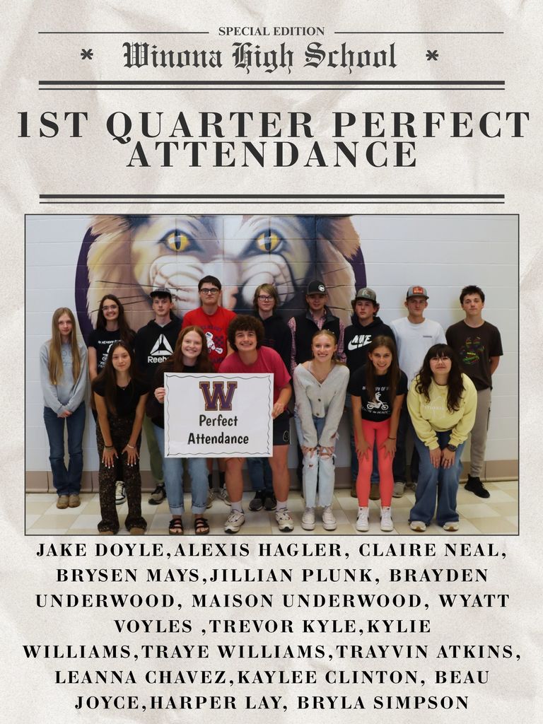 high school perfect attendance