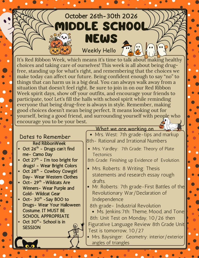 Middle School News Letter