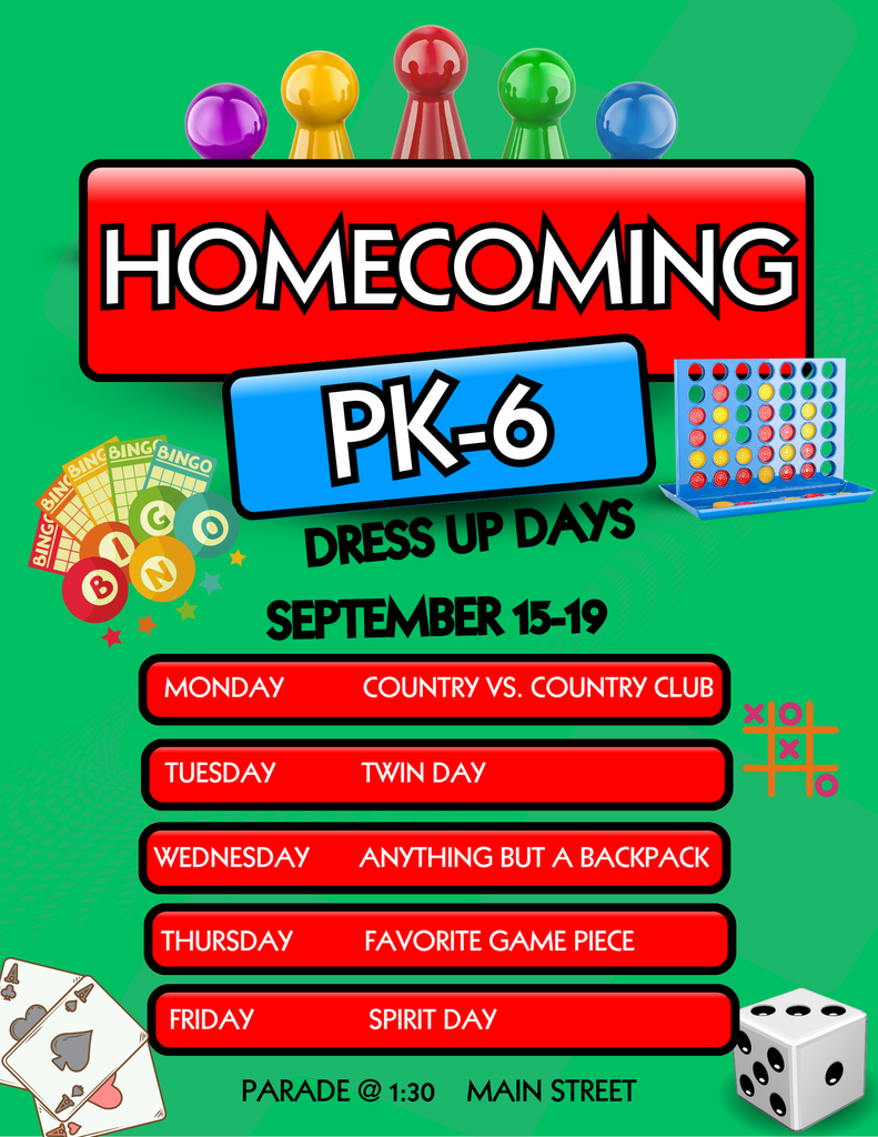Homecoming dress up days elementary
