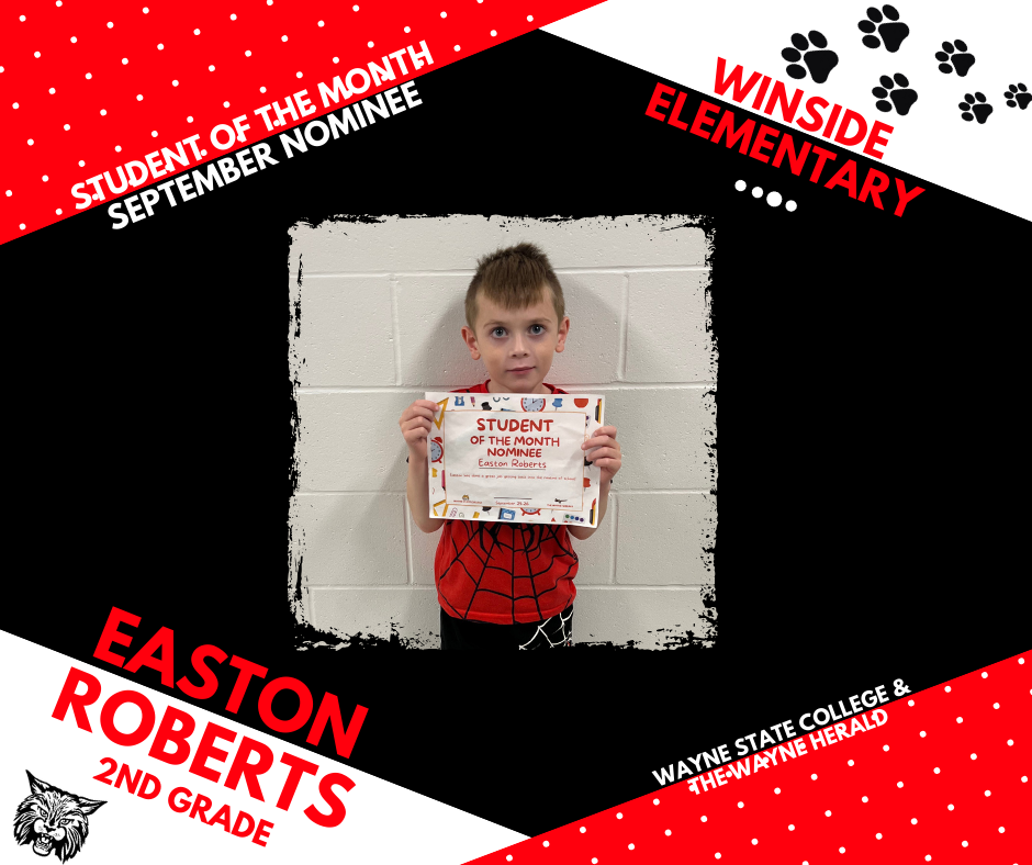 September student of the month nominee