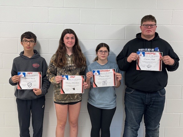 September high school students of the month.