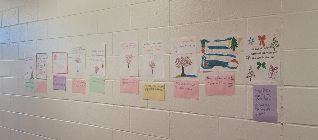 Poems posted in hallway