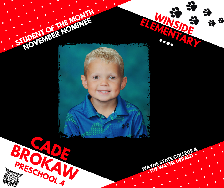 student of the month nominee