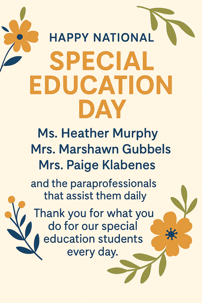 Flyer thanking special education staff for their work!