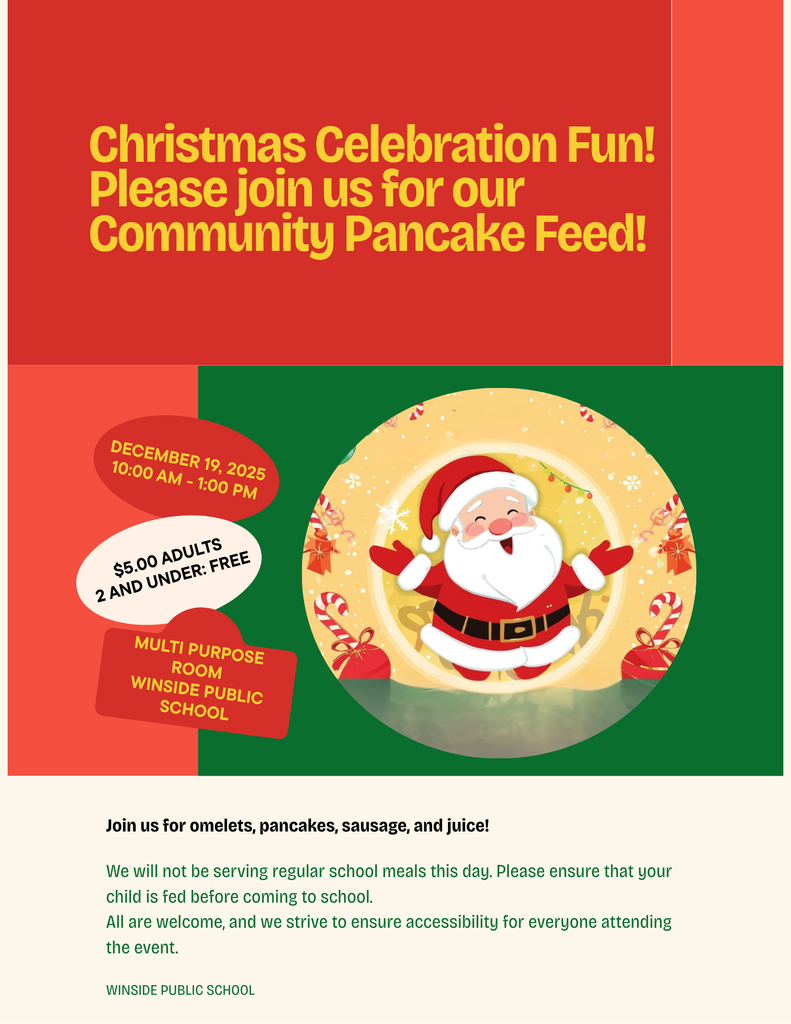 Community Pancake Feed Flyer