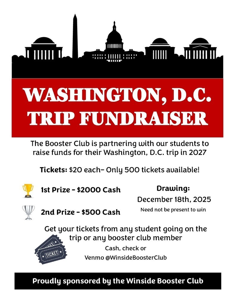Washington D.C. Trip Fundraiser now through December 18th