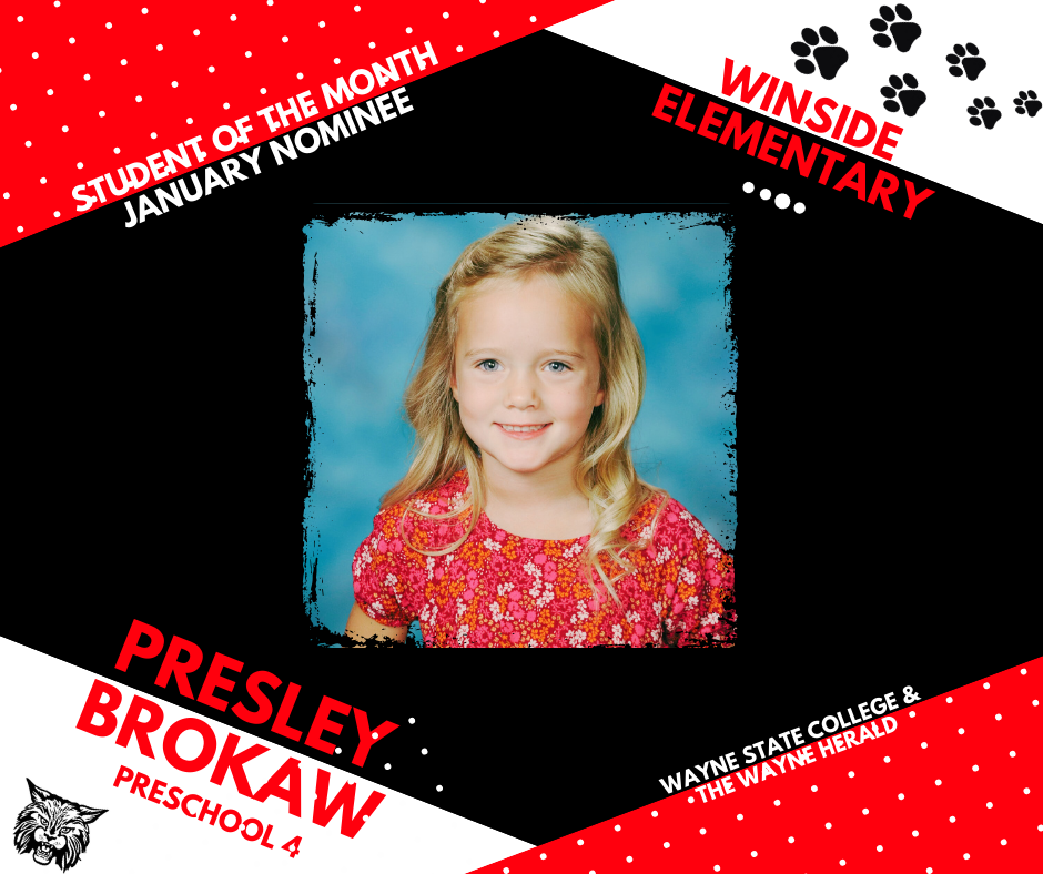 P. Brokaw PK4 Student of the Month