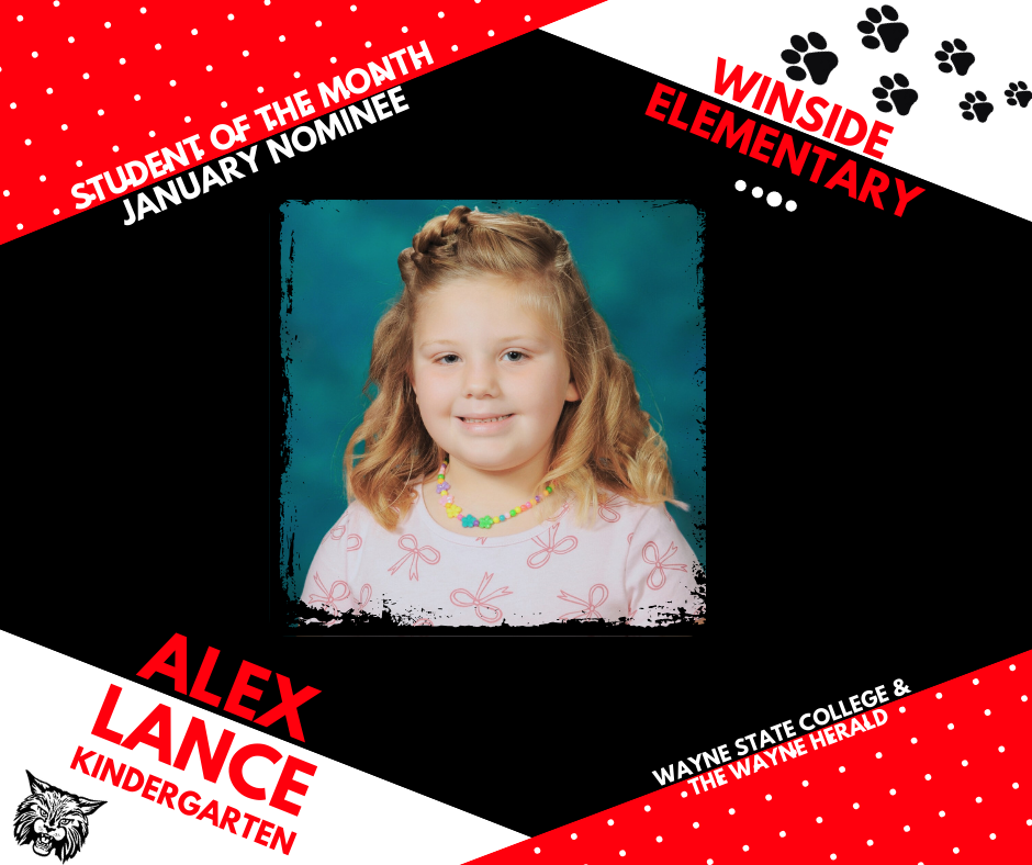 A. Lance January Student of the Month Nominee