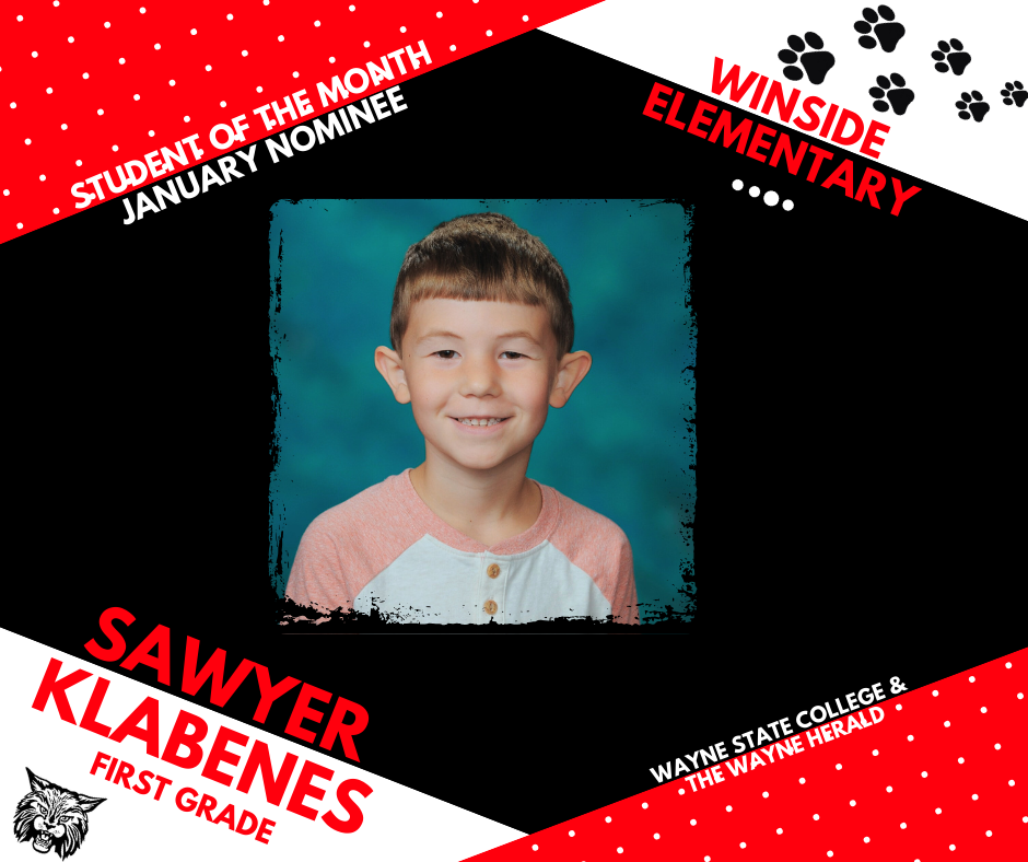 S. Klabenes January Student of the Month Nominee