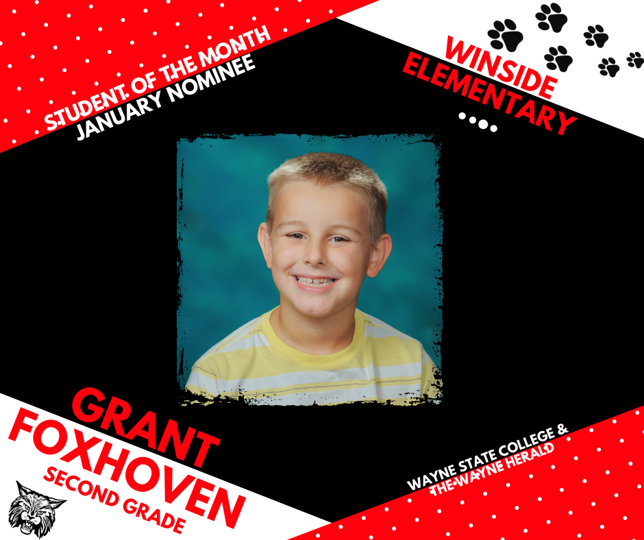 G. Foxhoven January Student of the Month Nominee