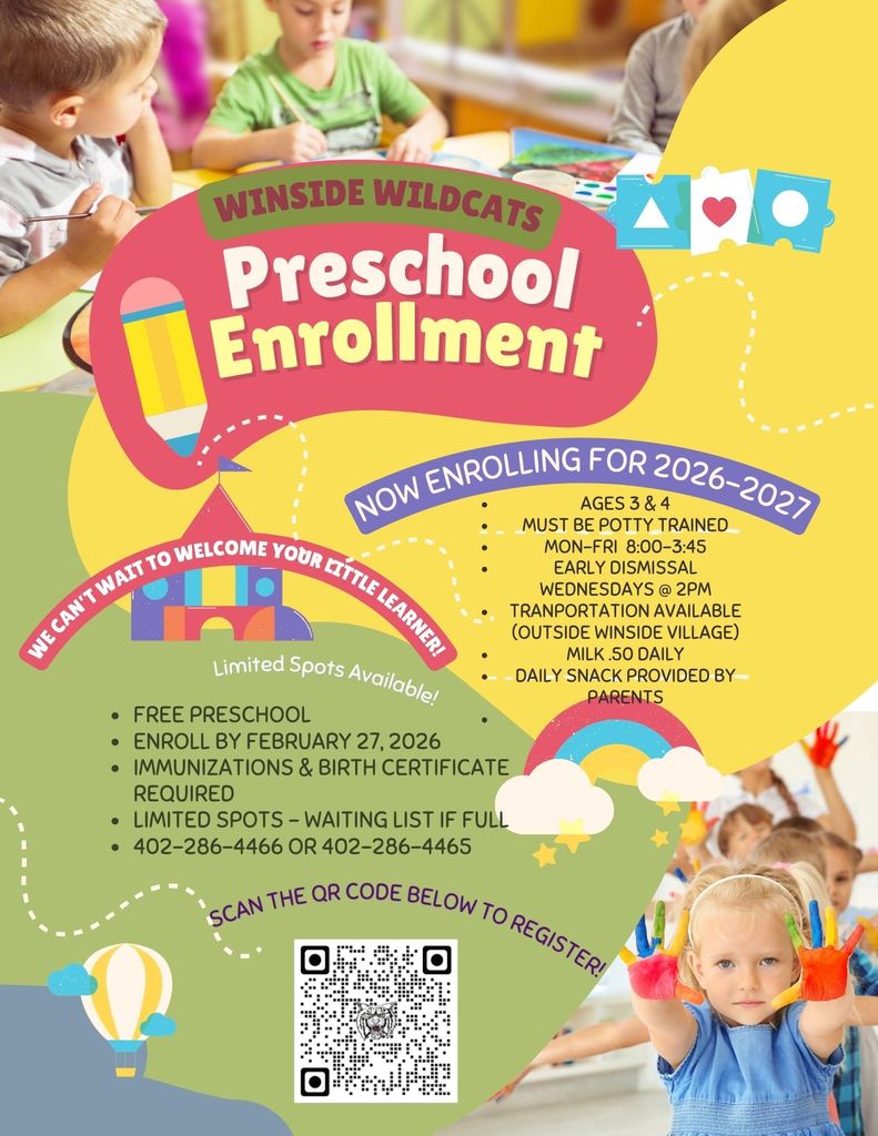 Preschool enrollment flyer