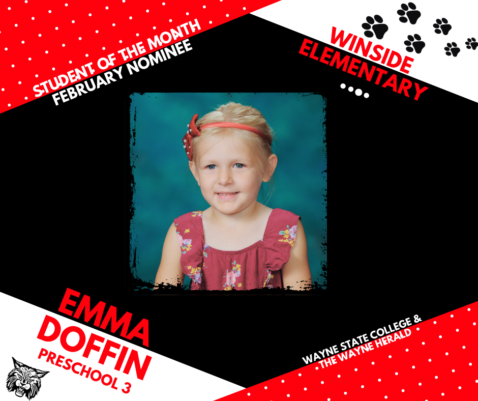 Emma Doffin February Student of the Month nominee