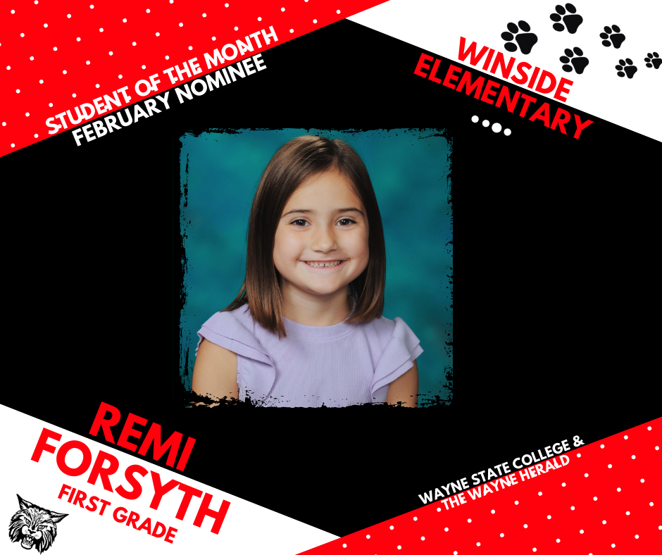 Remi Forsyth February Student of the Month nominee