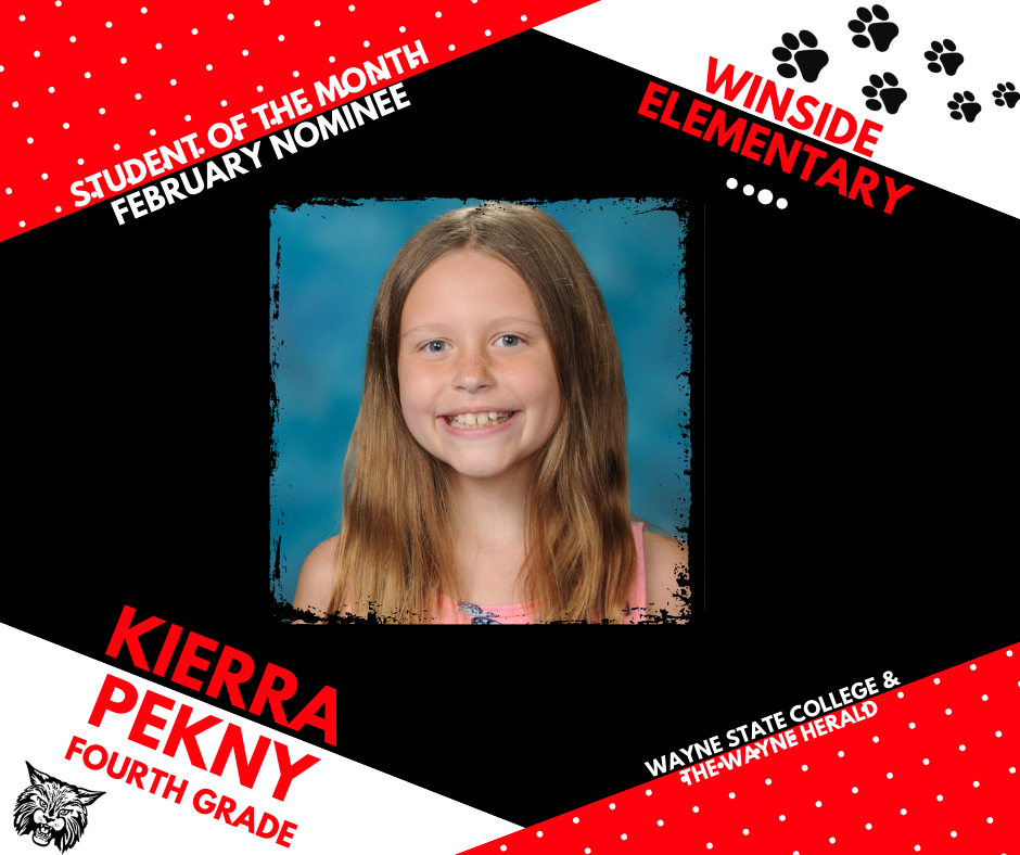 February Student of the Month nominee - Kierra Pekny