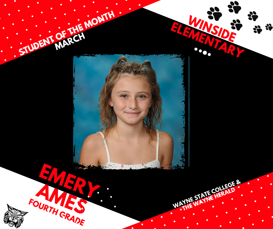 March Student of the Month Winside Elementary School