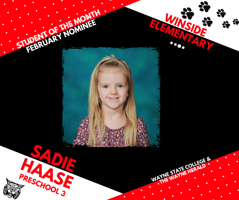 March Student of the Month Winside Elementary School